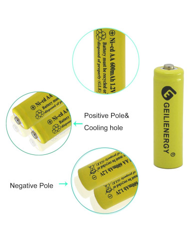 Baterías Recargables AA NiCd 600mAh GEILIENERGY (8 PCS)