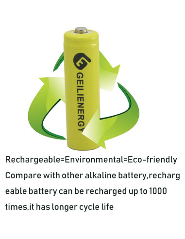 Baterías Recargables AA NiCd 600mAh GEILIENERGY (8 PCS)