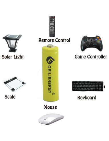 Baterías Recargables AA NiCd 600mAh GEILIENERGY (8 PCS)