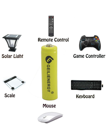 Baterías Recargables AA NiCd 600mAh GEILIENERGY (8 PCS)