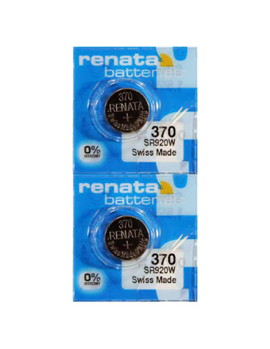 Baterías de Óxido de Plata Renata 370 SR920W - 1.55V (2 Unidades)