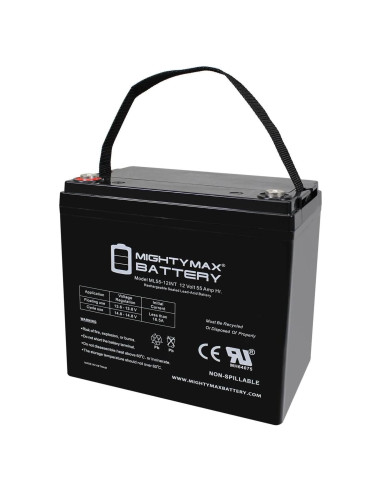 Batería Mighty Max ML55-12INT 12V 55AH Rosca Interna SLA AGM