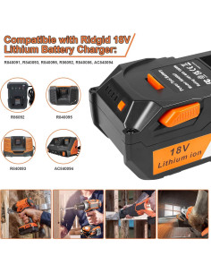 Batería de Litio 6.0Ah 18V Ridgid R840083 R840084 R840085 2