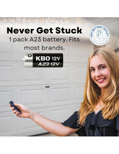 Batería A23 Alcalina 12V para Abridor de Puerta de Garaje