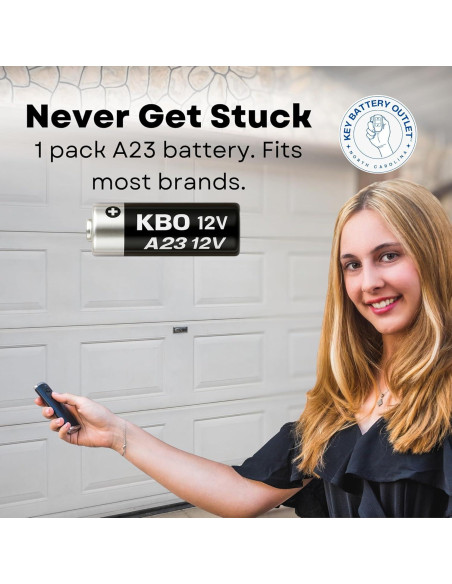 Batería A23 Alcalina 12V para Abridor de Puerta de Garaje