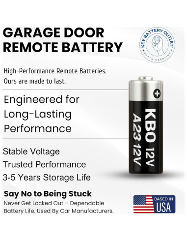 Batería A23 Alcalina 12V para Abridor de Puerta de Garaje