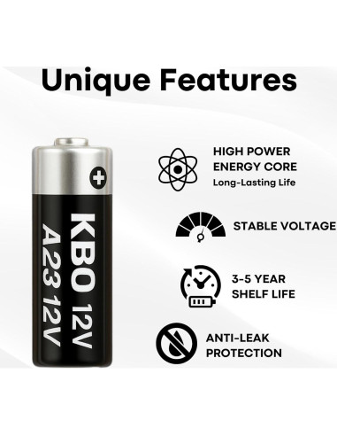 Batería A23 Alcalina 12V para Abridor de Puerta de Garaje