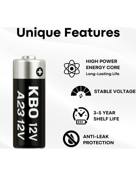 Batería A23 Alcalina 12V para Abridor de Puerta de Garaje