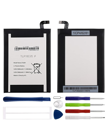 Batería de Reemplazo Duotipa TLP18C05 para Wiko 376281 3060mAh
