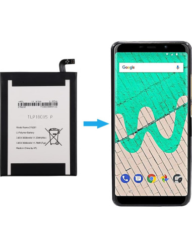 Batería de Reemplazo Duotipa TLP18C05 para Wiko 376281 3060mAh