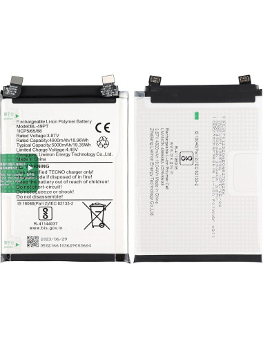 Batería de Reemplazo BL-49PT para Tecno Mobile Pova 5 Pro 5000mAh