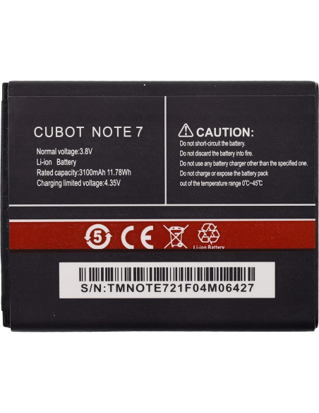 Batería Duotipa 3100mAh Compatible Cubot Note 7 + Herramientas