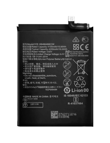 Batería de Reemplazo DDONG HB486486ECW para Huawei Mate 20 Pro y P30 Pro