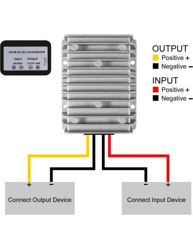Convertidor Reductor de Voltaje DC 8V-40V a 13.8V 10A AEDIKO