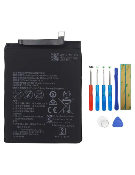 Batería de Litio Polimérico Huawei HB356687ECW 3340mAh