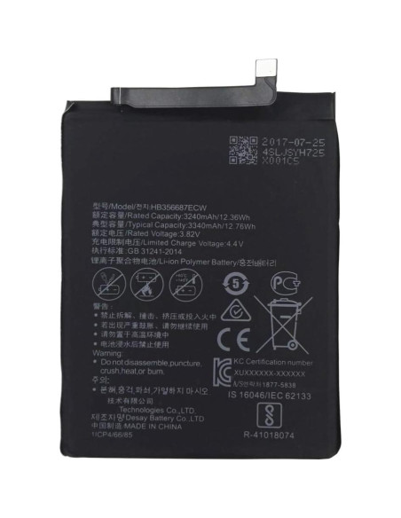 Batería de Litio Polimérico Huawei HB356687ECW 3340mAh