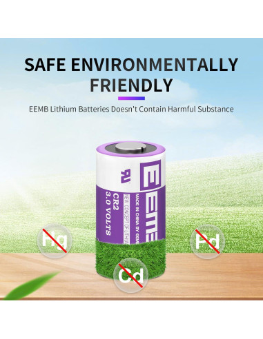Baterías CR2 EEMB Paquete de 4 Baterías Litio 3V 850mAh