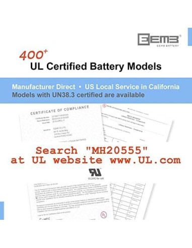 Baterías CR2 EEMB Paquete de 4 Baterías Litio 3V 850mAh