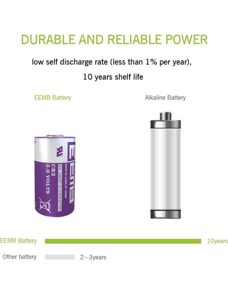 Baterías CR2 EEMB Paquete de 4 Baterías Litio 3V 850mAh