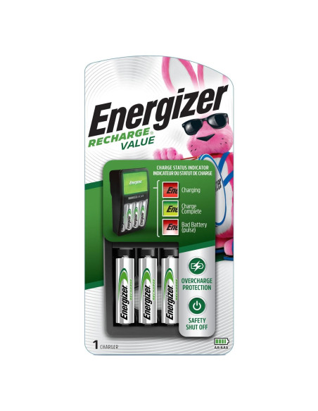 Cargador Energizer Value para Baterías Recargables AA/AAA NiMH