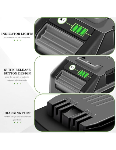 Batería de Litio 24V 6.0Ah Greenworks MAX LB24A020