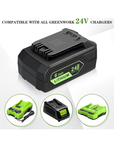 Batería de Litio 24V 6.0Ah Greenworks MAX LB24A020