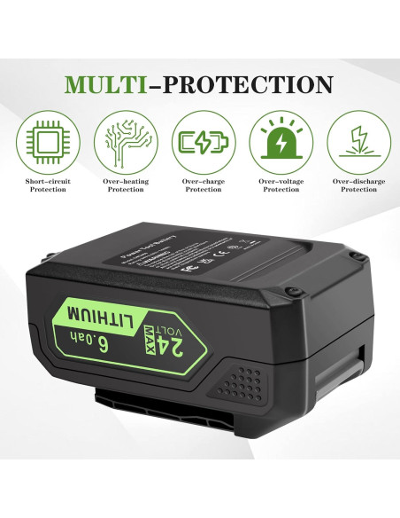 Batería de Litio 24V 6.0Ah Greenworks MAX LB24A020