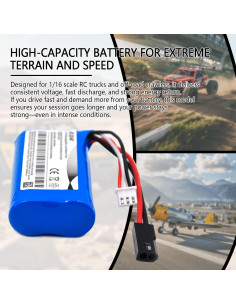 Batería recargable Li-ion 7.4V 1500mAh elxjar 4-Pack 2