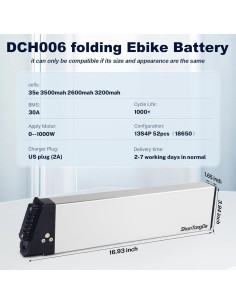 Batería de Ebike 48V 10.4Ah ShunTongDa con BMS 30A 2