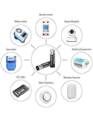 Batería de Litio EEMB ER14505 AA 3.6V 2700mAh 4 Pack