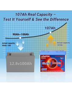 Batería LiFePO4 12V 100Ah Marsenergy con Bluetooth 2