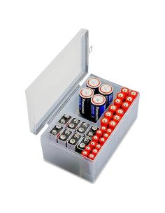 Organizador de Baterías Massca - Almacena 34 Baterías AA, AAA, C, D