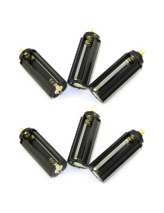 Soporte de Batería Cilíndrico Negro DGZZI para 3 Baterías AAA - 6 Pcs