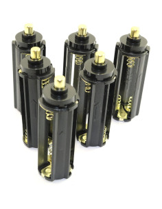 Soporte de Batería Cilíndrico Negro DGZZI para 3 Baterías AAA - 6 Pcs 2