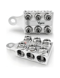Bloque de Distribución Vgate 12 Vías M10 8AWG a 4/0AWG