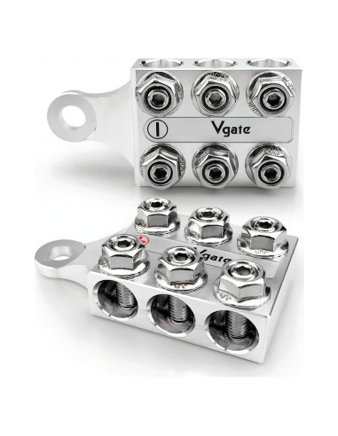 Bloque de Distribución Vgate 12 Vías M10 8AWG a 4/0AWG