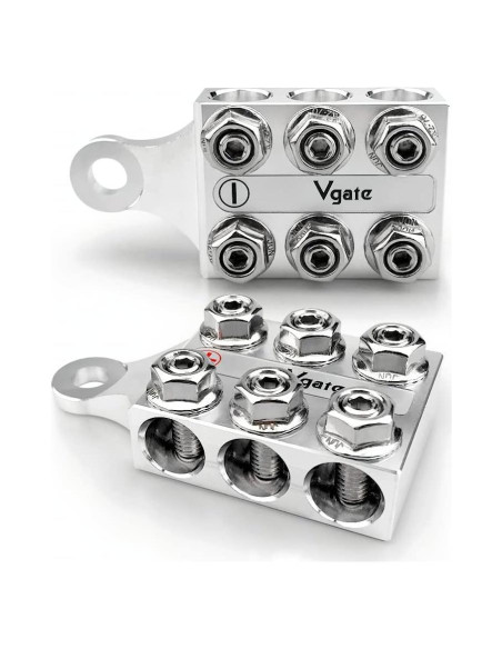 Bloque de Distribución Vgate 12 Vías M10 8AWG a 4/0AWG