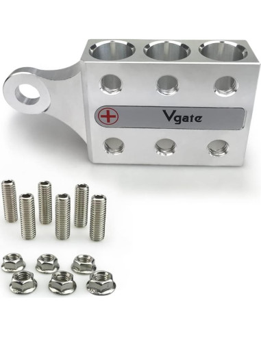 Bloque de Distribución Vgate 12 Vías M10 8AWG a 4/0AWG