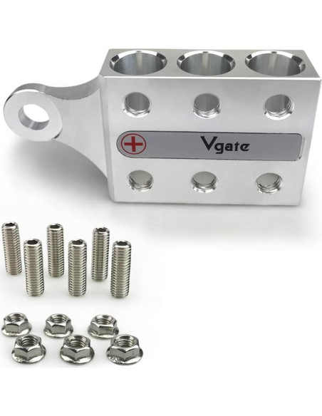 Bloque de Distribución Vgate 12 Vías M10 8AWG a 4/0AWG