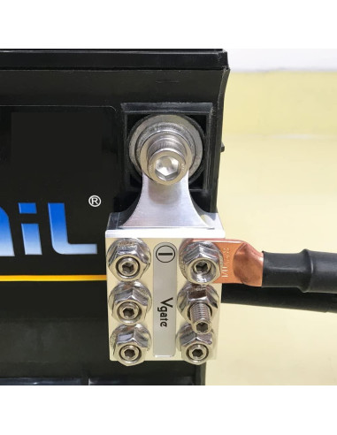 Bloque de Distribución Vgate 12 Vías M10 8AWG a 4/0AWG