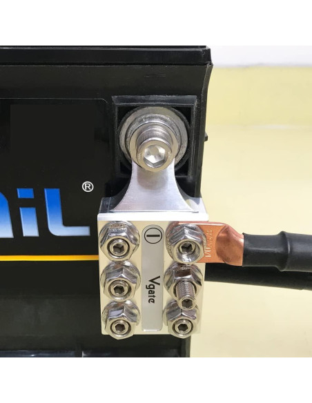 Bloque de Distribución Vgate 12 Vías M10 8AWG a 4/0AWG