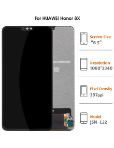 Reemplazo Pantalla LCD Huawei Honor 8X Negro 16.51 cm 2