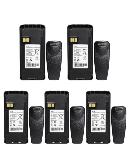 Paquete de 5 Baterías Li-ion 7.4V 2600mAh Motorola PMNN4476A