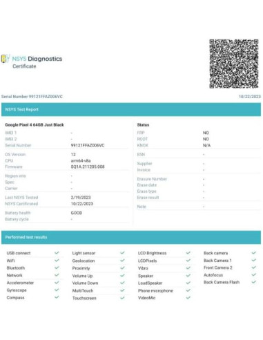 Smartphone Google Pixel 4 - 64GB - Negro Justo - Desbloqueado