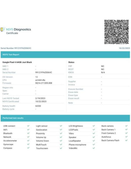 Smartphone Google Pixel 4 - 64GB - Negro Justo - Desbloqueado