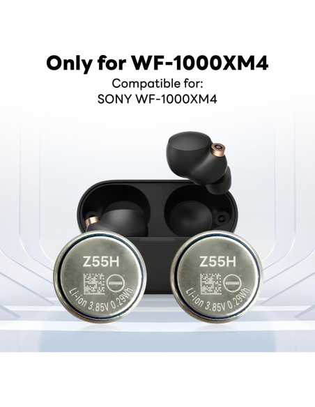 Batería Z55H 75mAh 2pack para auriculares Sony WF-1000XM4