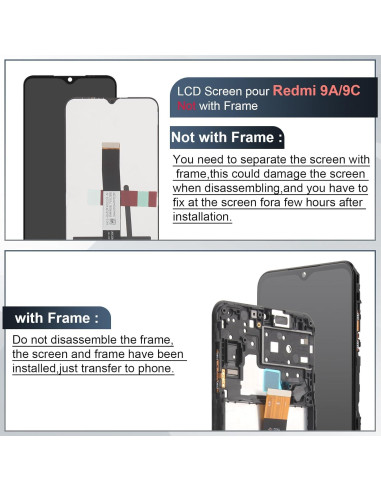 Reemplazo Pantalla LCD Táctil Xiaomi Redmi 9A/9C/10A - Negro