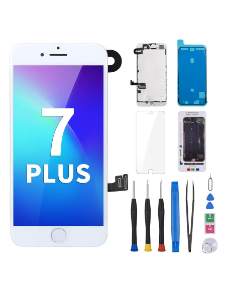 Pantalla LCD Reemplazo iPhone 7 Plus Risidamoy 5.5" Blanca