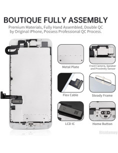 Pantalla LCD Reemplazo iPhone 7 Plus Risidamoy 5.5" Blanca 2
