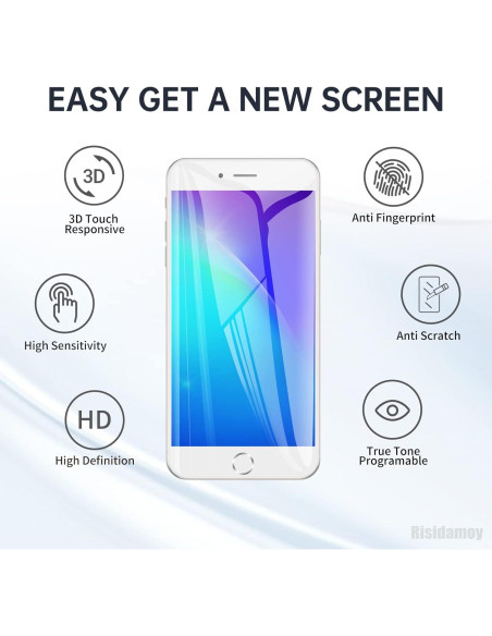 Pantalla LCD Reemplazo iPhone 7 Plus Risidamoy 5.5" Blanca